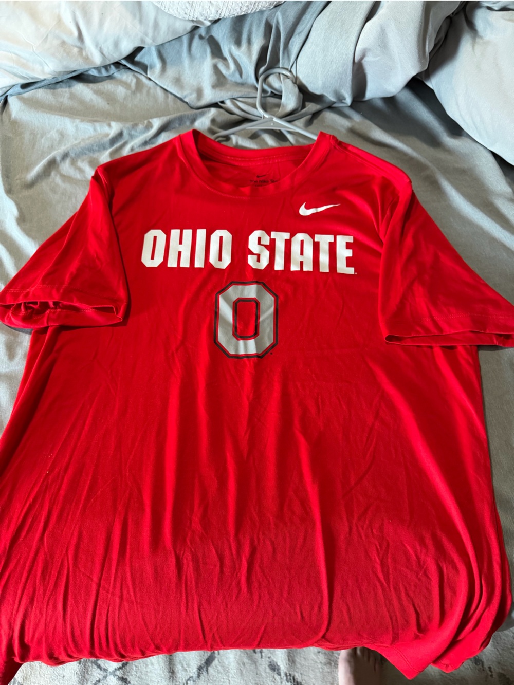 Nike Red Ohio State Short Sleeve Tee with Logo